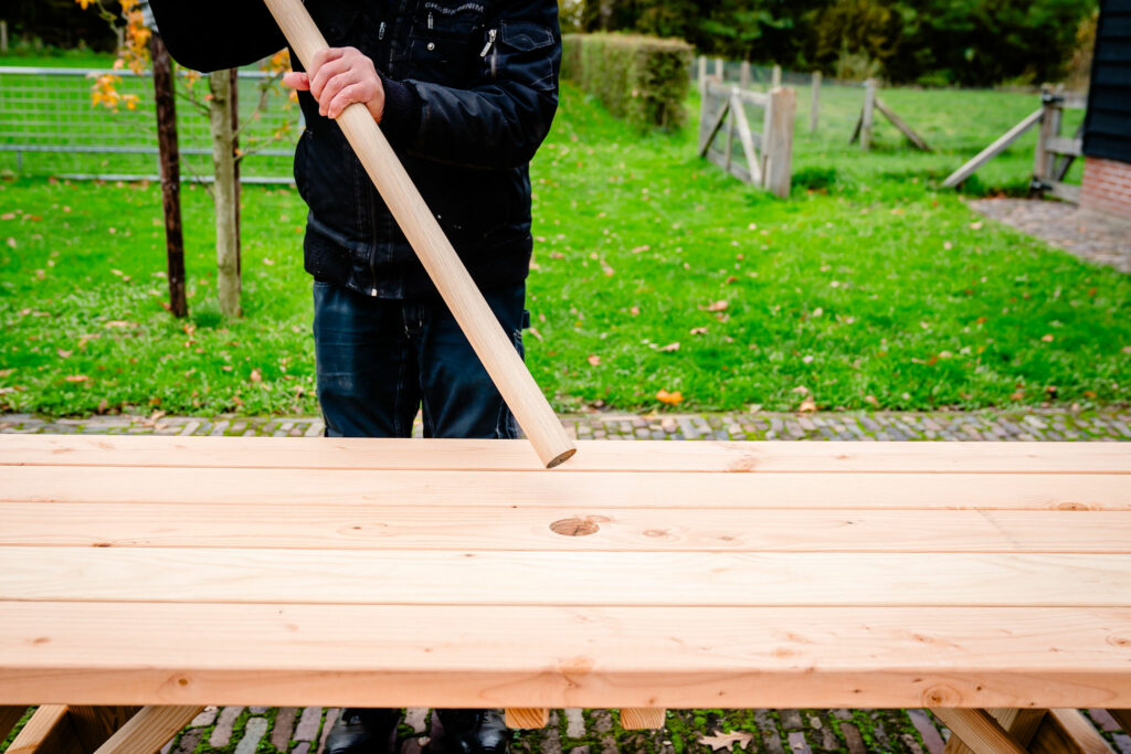 Douglas picknicktafel met parasolgat