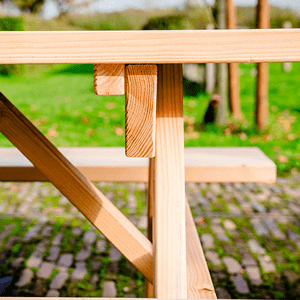 Douglas picknicktafel stevige poot constructie